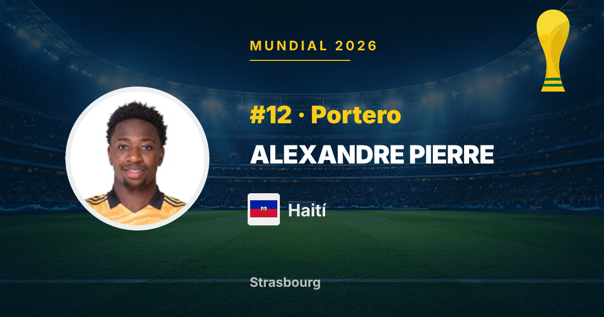 Alexandre Pierre — Haití · Mundial 2026 · CiberCuba